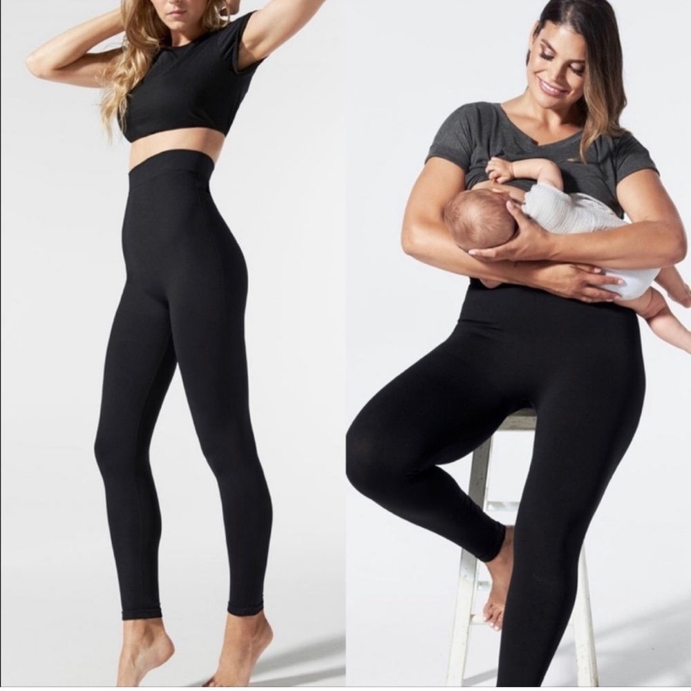 BLANQI Highwaist Postpartum Maternity Black Leggings. Size S